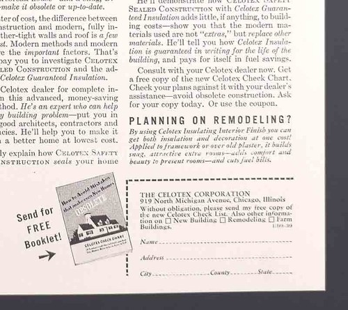 1939 Celotex Asphalt Roofing Shingles Insulation photo art decor vintage ad - Picture 8 of 8