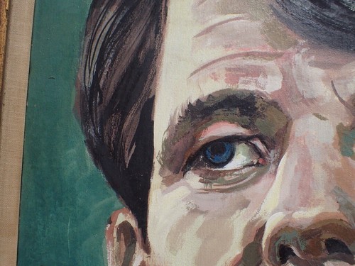 Jac Crampton (American, 1929-1994) Large Original Painting of Bobby Kennedy - Picture 4 of 12