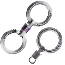 Titanium Car Key Hoop Ring 360  Flexible Rotation Portable EDC Keychain Buckle