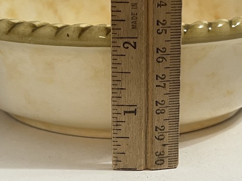 Clementi Italia Bowl Watercolor Blue Red Yellow Roped Edge Warm Earth Golden - Picture 4 of 8
