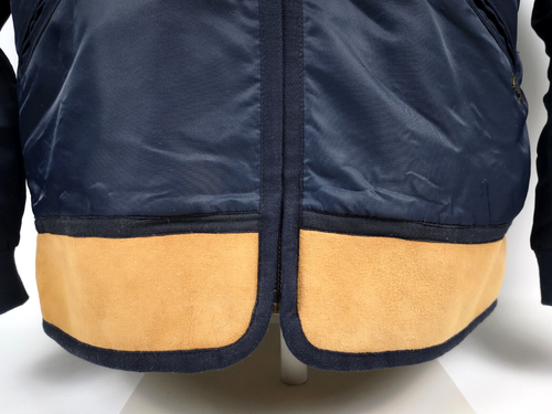 Chaqueta Chevignon nailon azul oscuro talla L cuello de lana de cordero + cintura Cosmos - Imagen 6 de 16