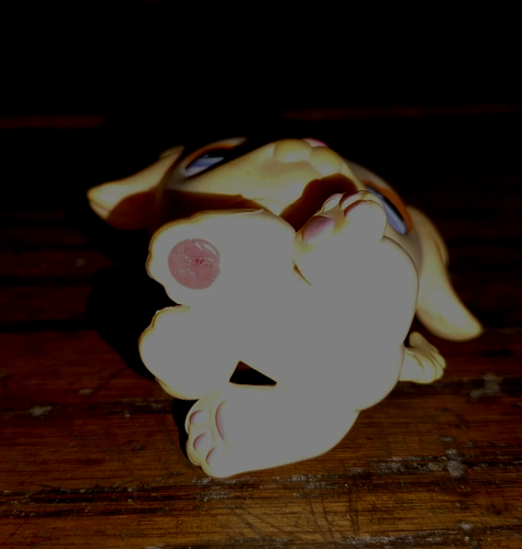 Littlest Pet Shop Saint St. Bernard Brown White Puppy Dog Green Eyes #335 - Picture 6 of 6