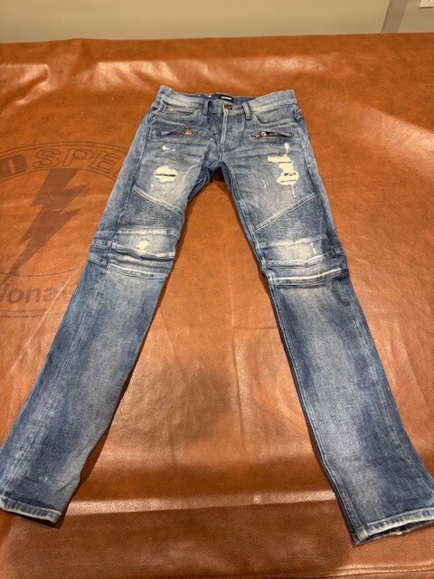 Vintage Hudson Blinder Skinny Biker Jeans Size 30 Style M406DSy Blue Chop