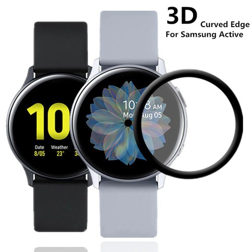 Tempered Glass For Samsung Galaxy Watch Active Full Screen Protector Cover UK - Afbeelding 1 van 7