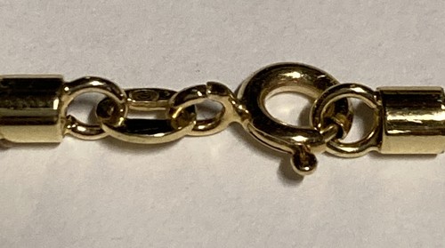 18k Yellow Gold 3 Flat Strand Mesh Necklace Made In Italy 17.5 Inches - Picture 8 of 9