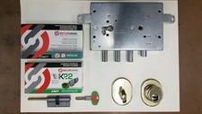 KIT SERRATURA PORTA BLINDATA CILINDRO EUROPEO ANTIBUMPING 3 PERNI CISA FIAM ISEO