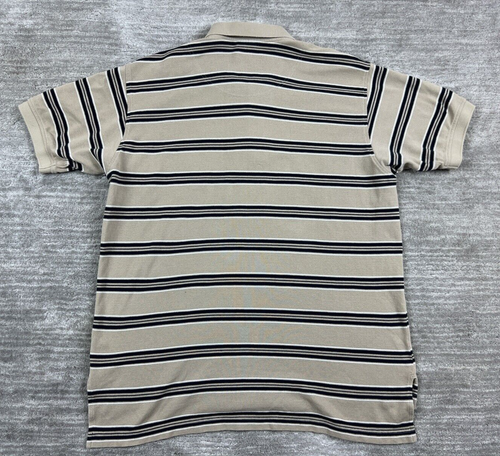 T. Harris London Shirt Mens Extra Large Brown Stripe Shortsleeve Polo Casual - Picture 6 of 9