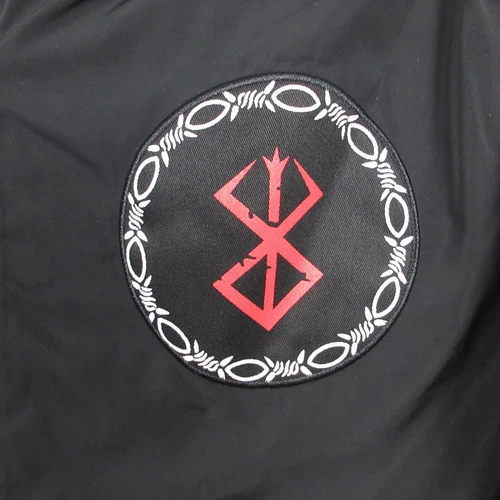 Berserk Jacket Mens XXL 2XL Black Skull Knight Bomber Windbreaker Coat Anime NWT image 5