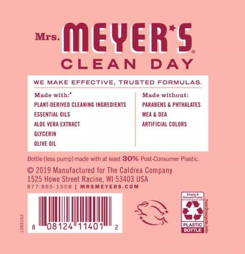 Mrs Meyers Hand Soap Clean Day Rose Scent - 12.5 Oz - Pack of 6 - Picture 3 of 3
