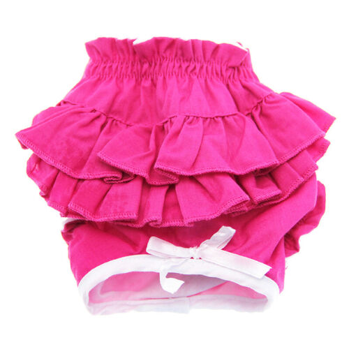Clearance Sale Dog Panties Soft Cotton Ruffled Washable Doggie Design All Colors - Picture 6 of 18