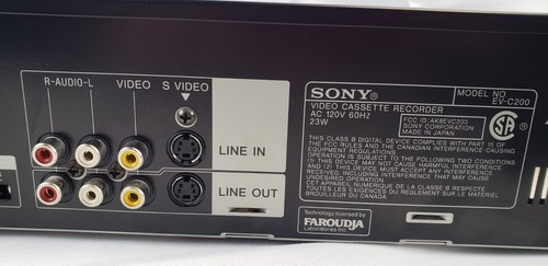 Sony EV-C200 Hi8 Video8 8mm Video 8 Player Recorder HiFi Stereo VCR Deck Hi Fi - Picture 8 of 13