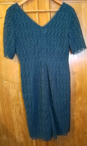 Boden Carin Lace Dress UK 12 R Beautiful Colour Teal - Picture 5 of 6