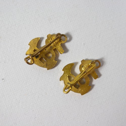 PAAR PINS PINS PINS VERGOLDET ANKER RETTUNG VINTAGE - Bild 5 von 5