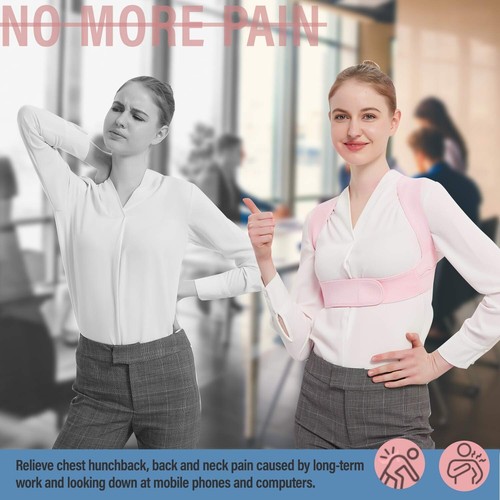 Vicorrect Adjustable Upper Back Brace Posture Corrector for Women L-XL (35"-43") - Picture 4 of 10