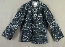 US NAVY Blue Digital Men's Camo Jacket Medium Short
