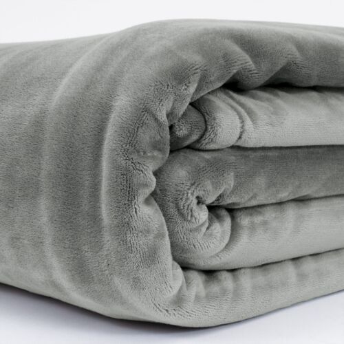 Large Faux Fur Fleece Blanket 400 Gsm Super Soft Reversible Warm Sofa Bed Throws - Picture 46 of 88