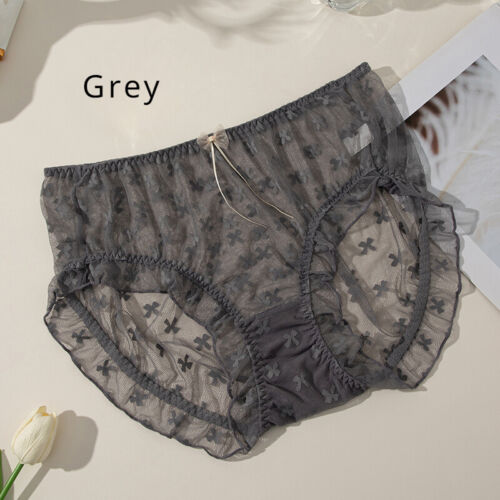 Übergröße Damen Spitze Netz Rüschen Slip Höschen Unterwäsche dehnbar Dessous sexy - Bild 11 von 35