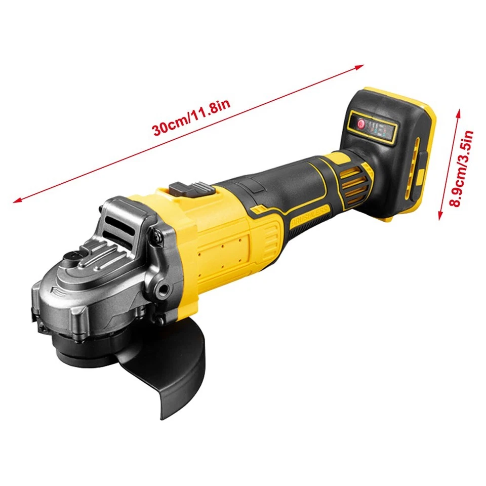 125mm Brushless Cordless Angle Grinder Efficient for Dewalt 18V 20V DCB Battery - Image 3 of 4