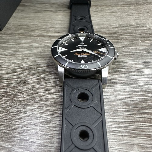 NEW✅SWISS AUTOMATIC✅ Zodiac Super Sea Wolf Skin Diver Black Men's Watch ZO9214 - Picture 10 of 19