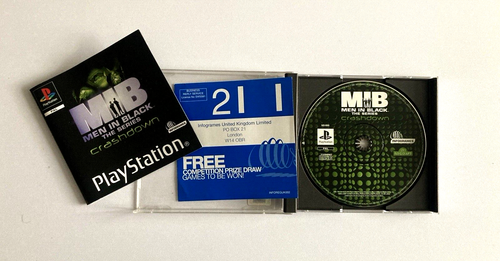 Men In Black The Series Crashdown PS1 MIB w Manual PAL Tested - Imagen 2 de 10