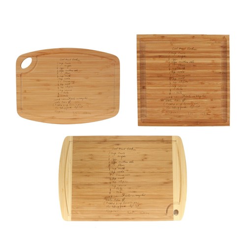 Tabla de cortar de bambú grabada con recetas personalizadas - 3 tamaños - Imagen 1 de 5