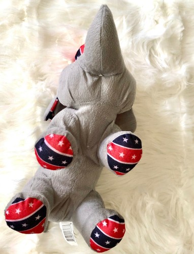 Elephant Patriotic Plush by Kellytoy Hat Red White Blue 12" Sitting - Picture 3 of 8