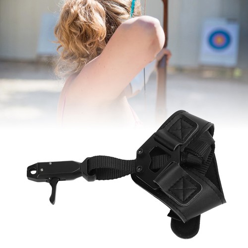 ()Bow Release Aid Archery Adjustable Compound Bow Wrist Strap Shooting Hunting A - Picture 17 of 22