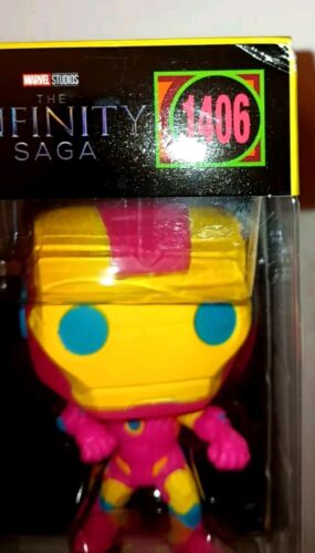 Funko POP Marvel The Infinity Saga Iron Man Mark 3 Blacklight 1406 Imperfect Box - Picture 2 of 10