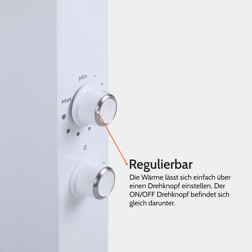 Elektroheizung Konvektor 2500W Heizung Heizgerät Heizkörper mobil Heizstrahler - Bild 4 von 9