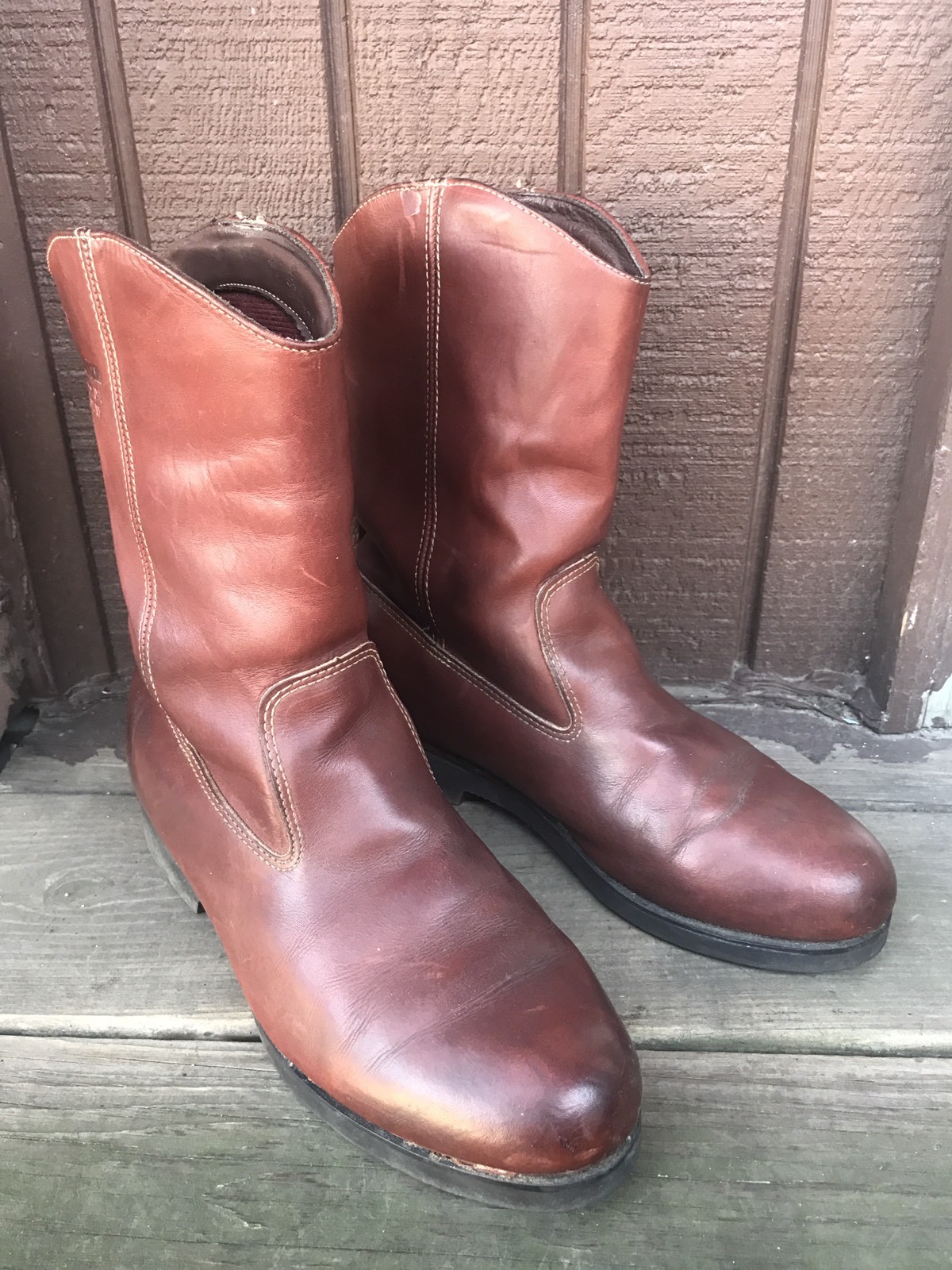 VINTAGE MENS DUNHAM DURAFLEX USA Größe 8.5M BURGUNDY LEATHER WESTERN Stiefel-332 VINTAGE MENS DUNHAM DURAFLEX USA Größe 8.5M BURGUNDY LEATHER WESTERN Stiefel-332