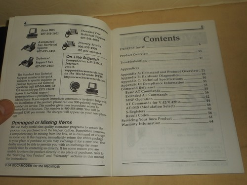 MACINTOSH Boca Modem V.34 Data Fax Modem 28,800bps User's Manual #9466 - Bild 7 von 21