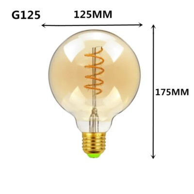 1x Retro Edison LED Light Bulb E26 E27 Base Amber A60 ST64 T45 T185 G80 G95 G125