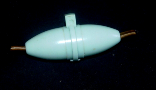 Alter Schalter Olive Zeppelin himmelblau Kunststoff Lampe funktioniert - Bild 3 von 3