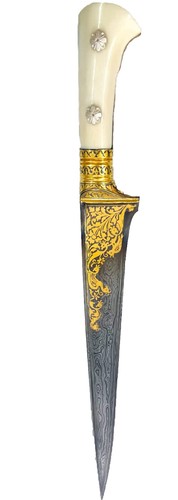 A rajput / Sikh wedding Kripan With Real Gold Work Comes With Scabbard