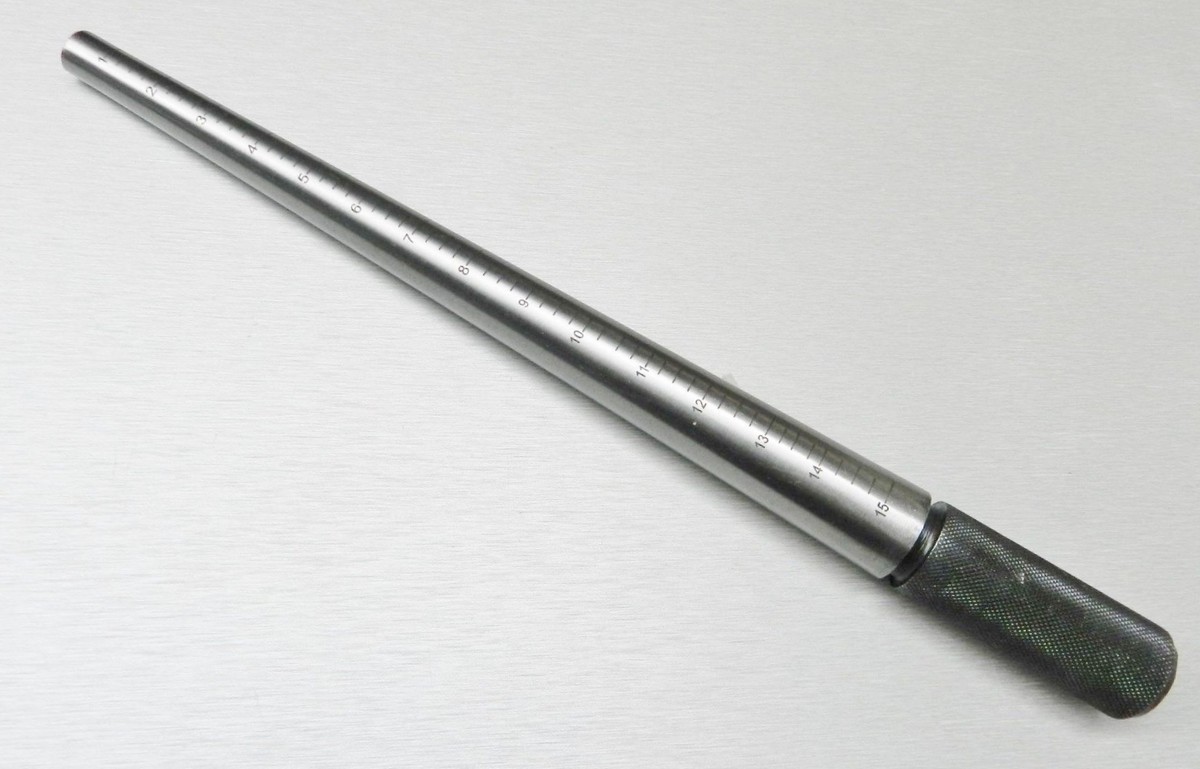 Premium Steel Ring Mandrel Graduated 1 15 Marked Sizes Jewelry