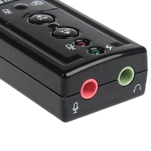 7.1 Sound Card 3D Stereo USB Audio Adapter to 3.5mm Laptop External Sound Ca _ou - Photo 4/6