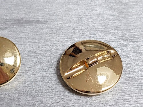 elegante Kunststoff-Knöpfe "Ufo-Form" Goldfarben glänzend - Größe zur Wahl - Picture 3 of 5