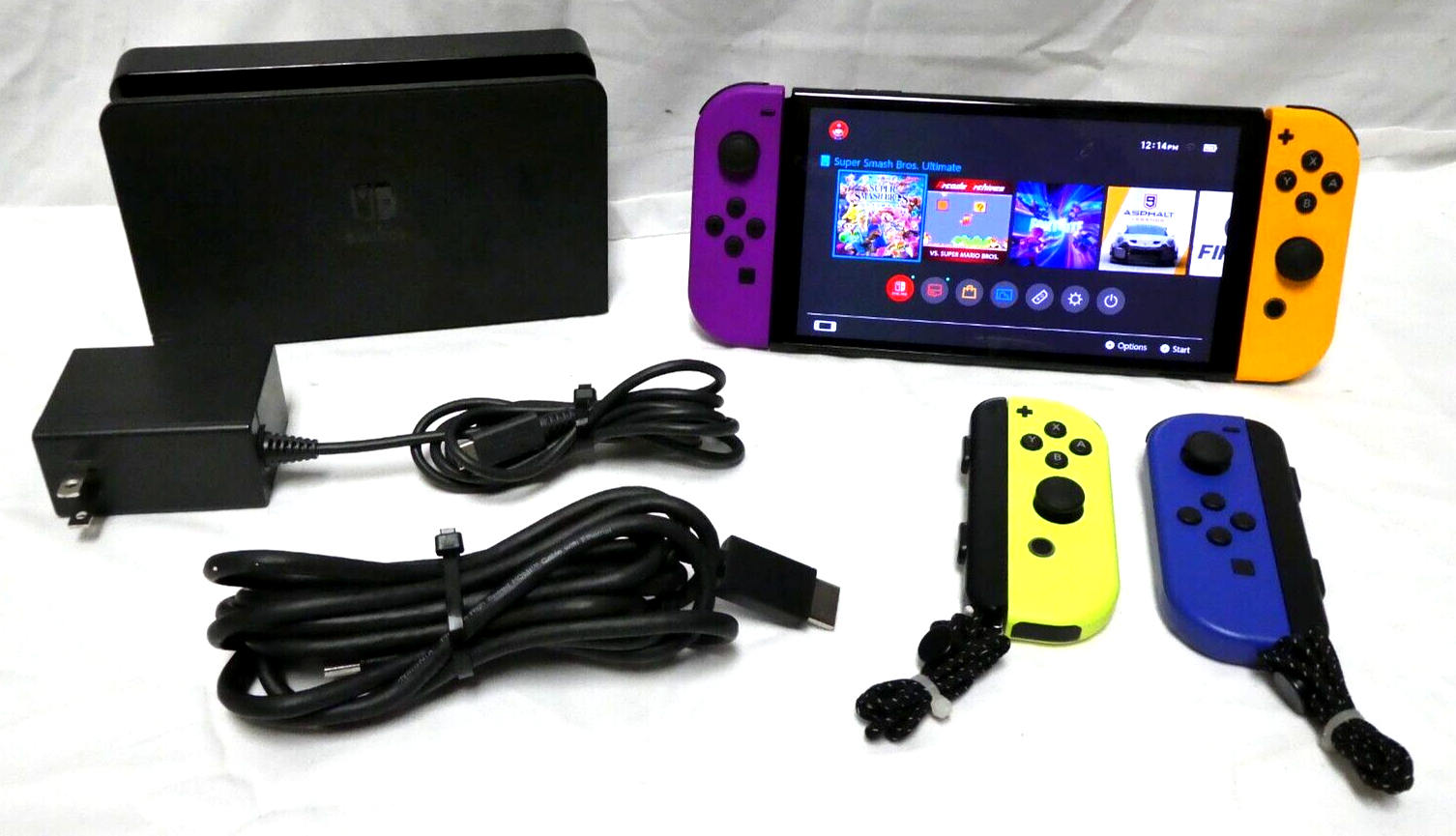 Nintendo Switch OLED HEG001 (2Sets of Joycons & Super Smash Bros Ultimate) eBay