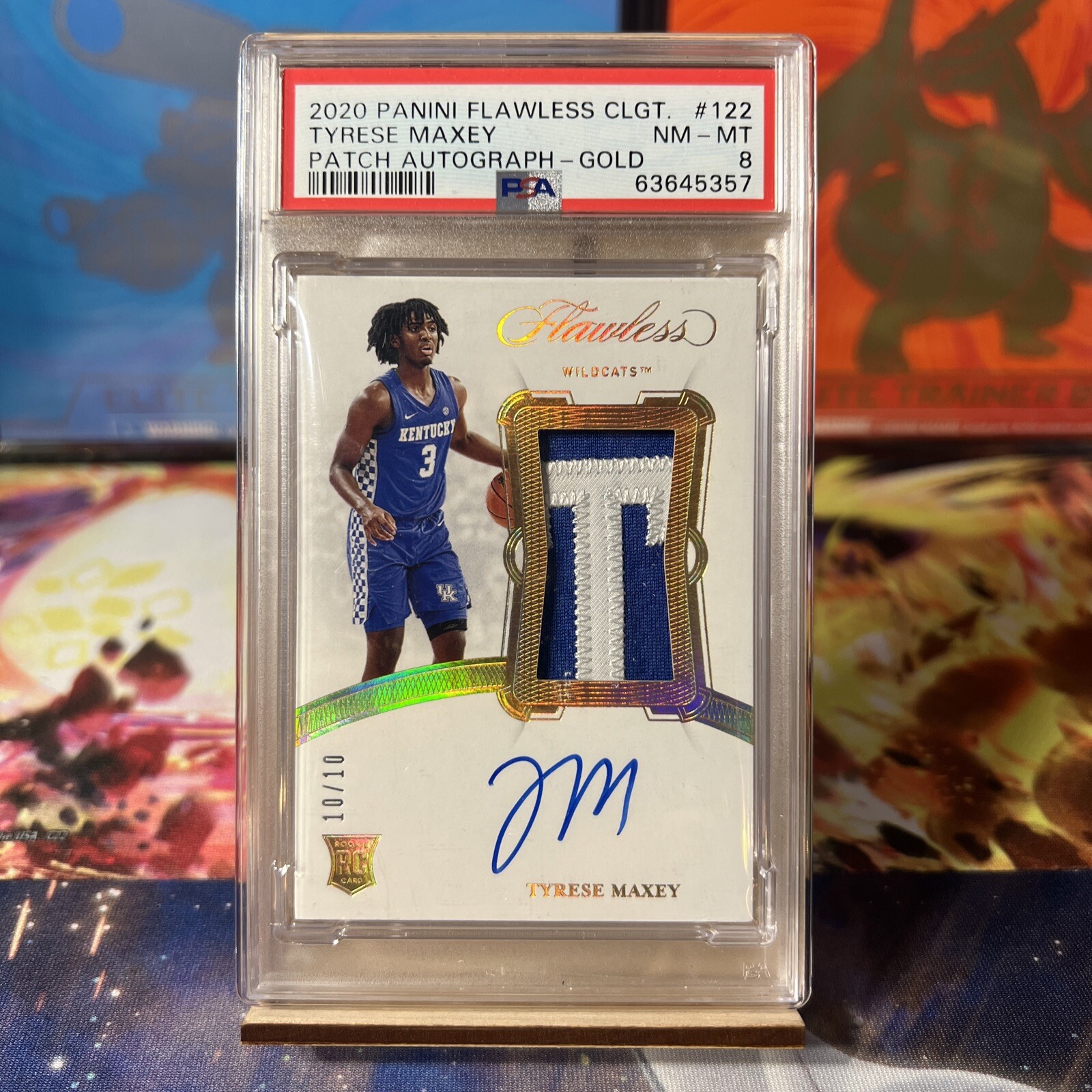 2020 Flawless Collegiate Tyrese Maxey Rookie Patch Autograph Gold 10/10