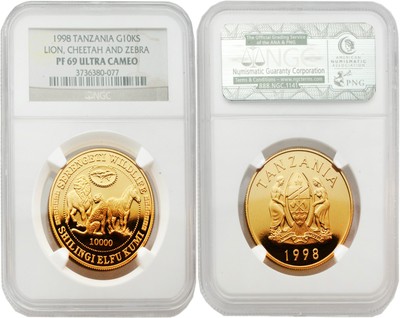2013 CHEETAH Serengeti Wildlife TANZANIA 1//2 gram PURE GOLD COIN .9999 Africa