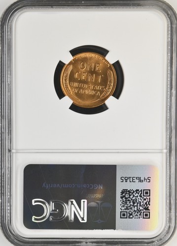 1953-D 1C RD Lincoln Wheat One Cent NGC MS65RD 6697208-006 - Picture 2 of 2