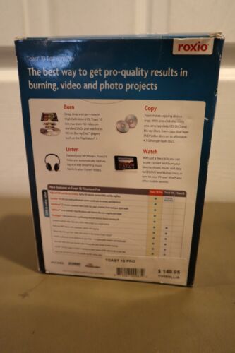 NEW Roxio Toast 10 Titanium Pro For Mac OS X 10.5 Leopard Mac OS - Picture 6 of 8