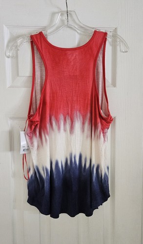 Celebrate Together Women Sleeveless Tank Top Red White & Blue Size M Medium - Picture 10 of 12