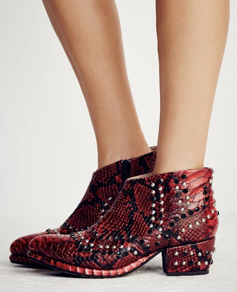 Snakeskin booties free people sale