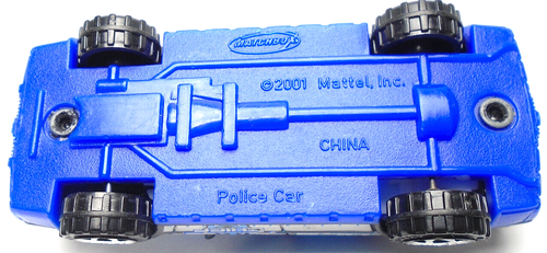 2001 MATCHBOX CITY POLICE CHIEF #452 HQ BLACK & BLUE 3" CAR W SILVER TRUNK OPENS - Picture 6 of 6