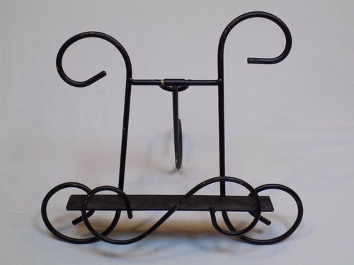 Black Gold Flecks Easel Picture Art Photo Holder Display Stand Metal Decorative