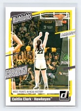 Caitlin Clark 2024 Panini Caitlin Clark #H11 Highlights Most Points NCAA History