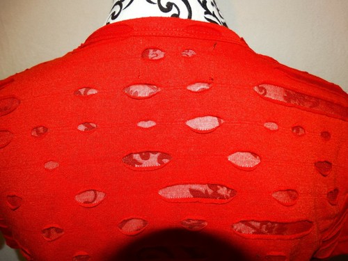 GIRLS 7EVEN SOULS SHORT SLEEVE RED SHEER CUT STYLE BLOUSE SIZE LARGE 14 - 16 - Picture 11 of 11