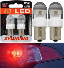Sylvania ZEVO LED Light 1156 Red Two Bulbs Tail Rear Replace Upgrade Lamp OE Fit