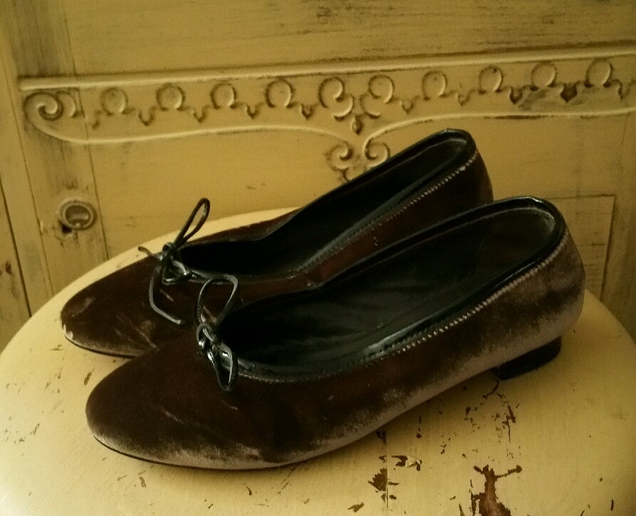 Vintage Auténtico di Nuccio Italia marrón de terciopelo Ballet Zapatos sin Taco 38 7 M vestido Vintage Auténtico di Nuccio Italia marrón de de de terciopelo Ballet Zapatos sin Taco 38 7 M vestido estilo clásico